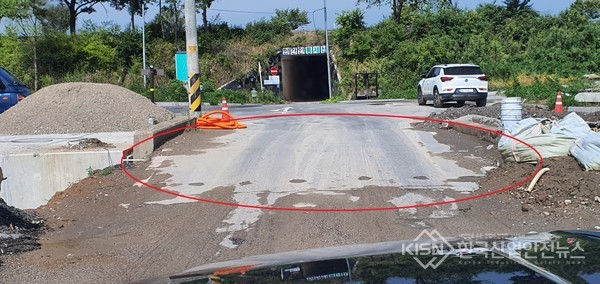 중흥토건, 세륜시설(비산먼지 저감시설)이라고는 찾아볼수가 없다 (사진=이영진 기자)