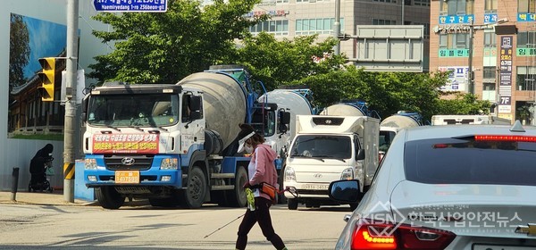 남양주시, 대명이십일 오피스텔 현장 옆 일반 도로 (사진=이영진 기자)